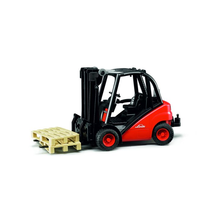 Bruder Linde fork lift H30D with 2 pallets