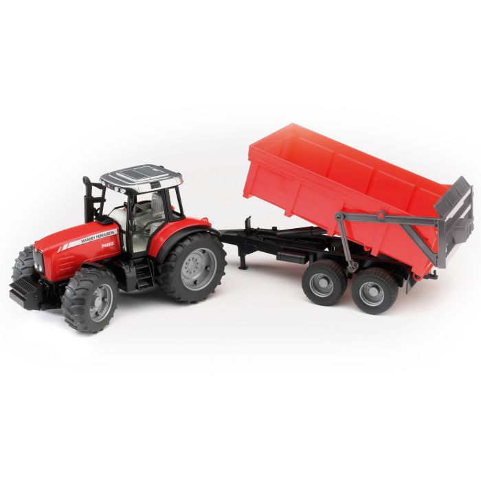Bruder Massey Ferguson 7480 with tipping trailer