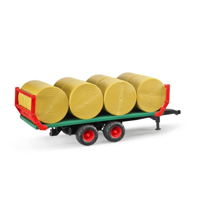 Bruder Bale transport trailer with 8 round bales